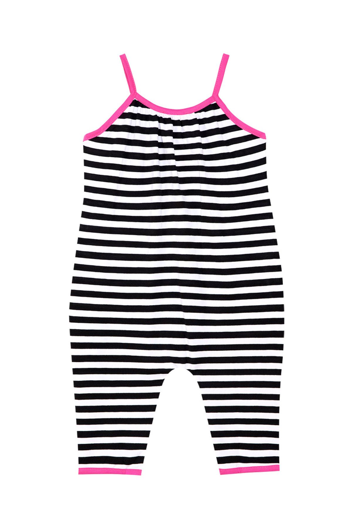 Denokids-Love Me Mädchen Jumpsuit mit Trägern und Streifen in Katzenform 4