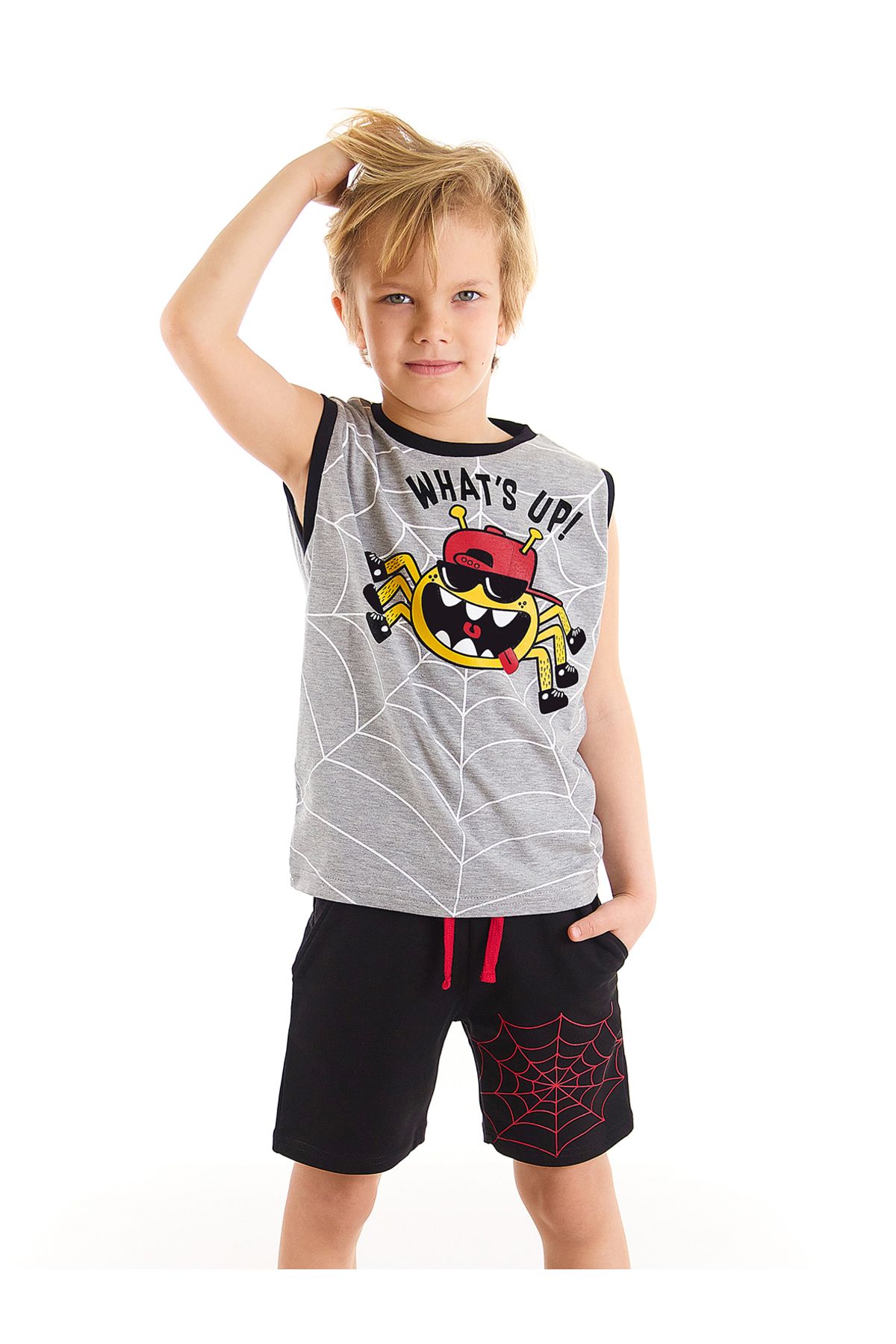 Denokids-Spider Boy T-shirt Shorts Set 1