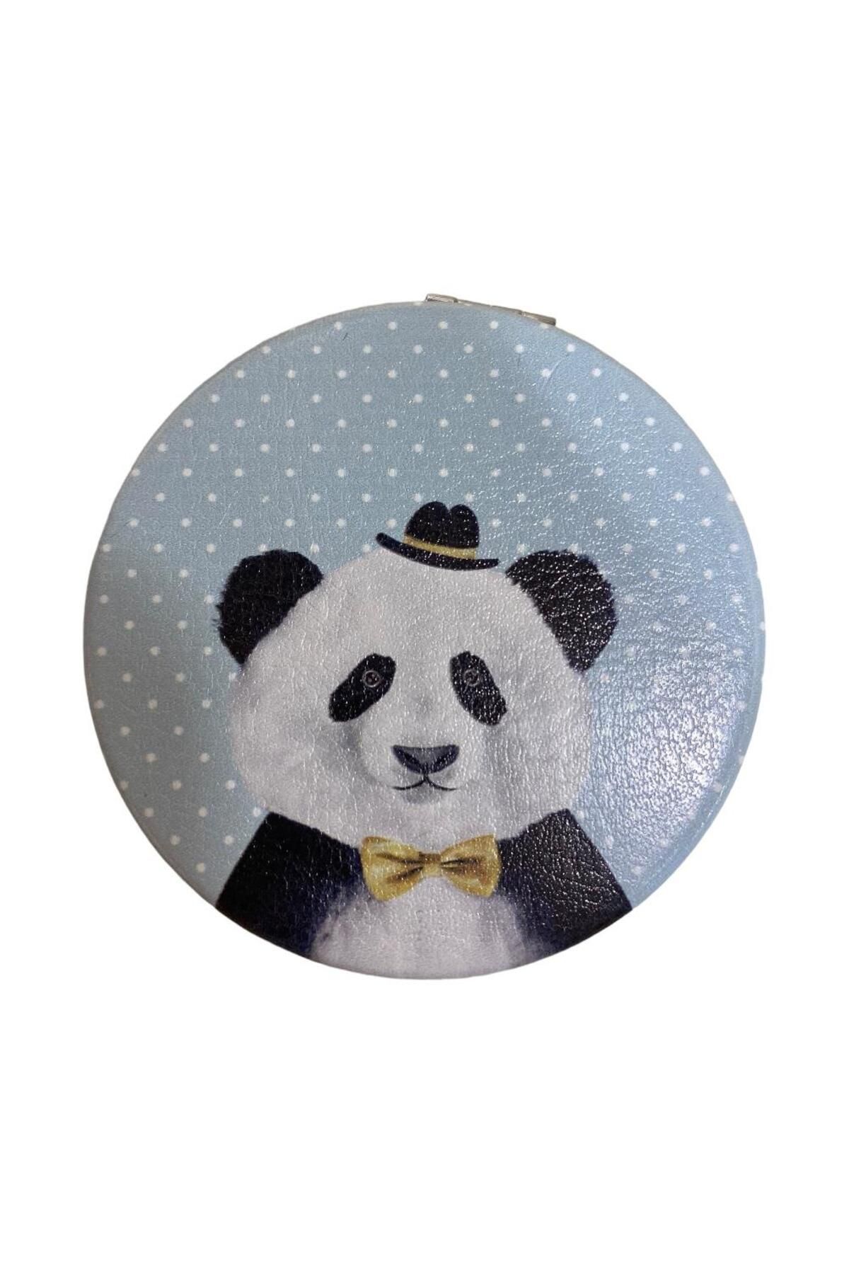 CANMODA-Panda Themed Hand Mirror with Hat (6 cm) 1