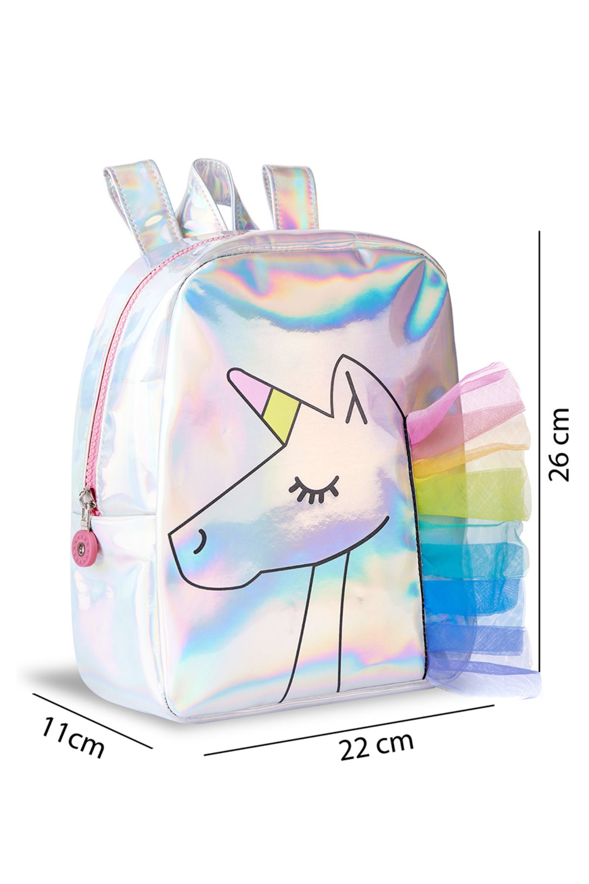 Denokids-Schulrucksack für Mädchen mit Einhorn-Hologramm-Muster 3