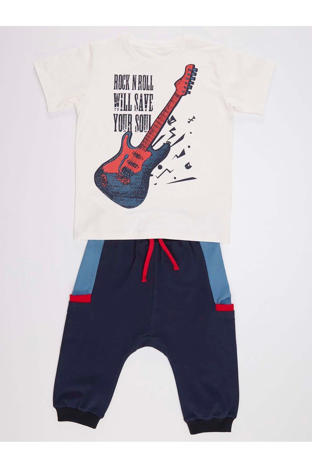 MSHB&G-Rock Soul T-Shirt-Capri-Shorts-Set für Jungen 3