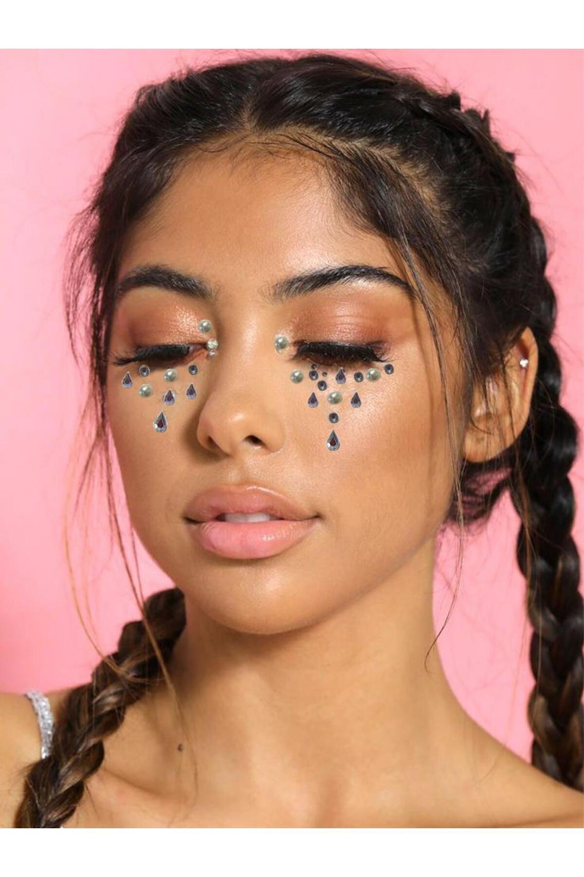 Parti Adresi Kristal Yüz Taşı Vücut Süsleme Taşı Tırnak Süsleme Makyaj Taşı