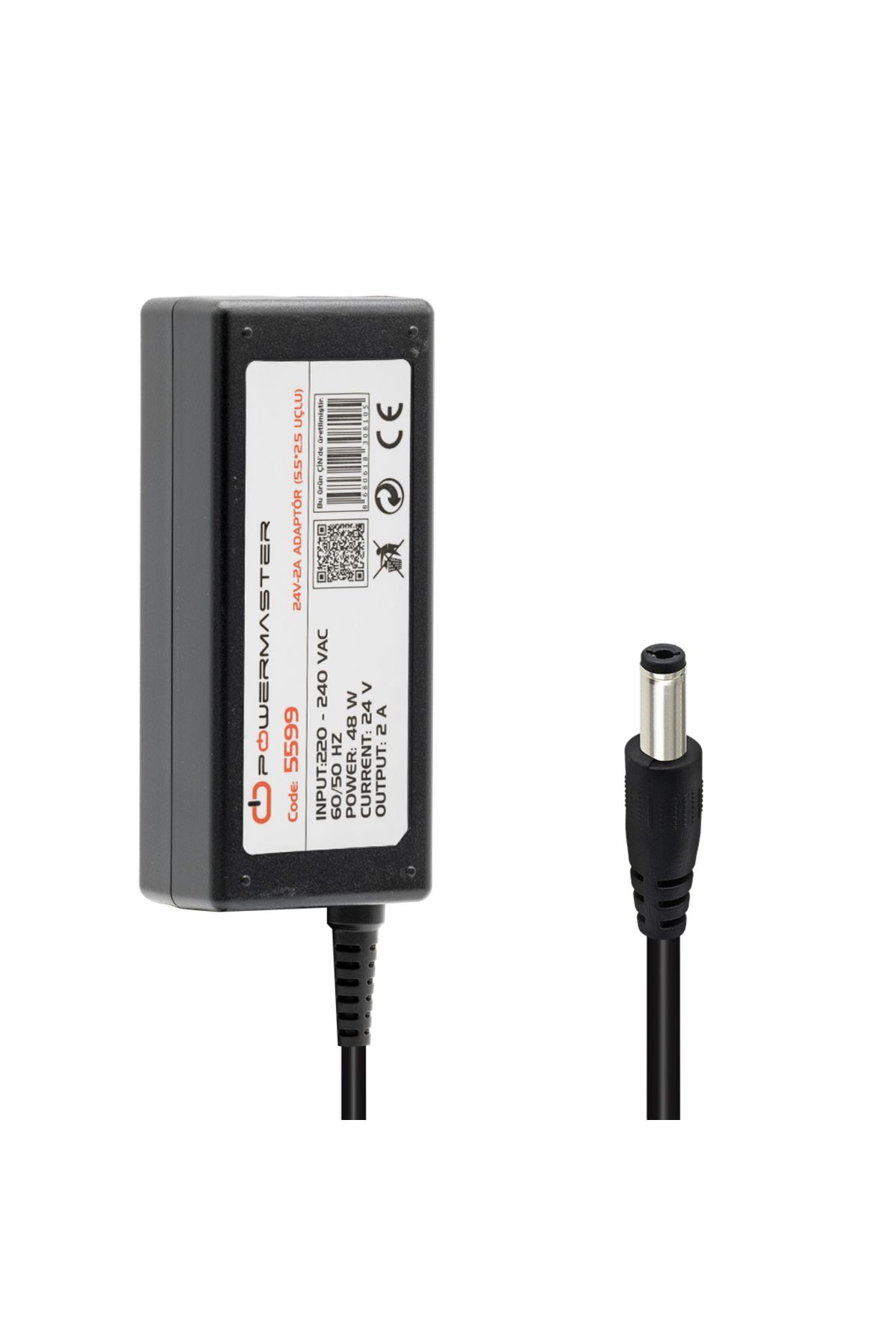 YTT Marketing pm-5599 24 volt - 2 amper 5.5*2.5 mm uçlu plastik kasa masaüstü adaptör