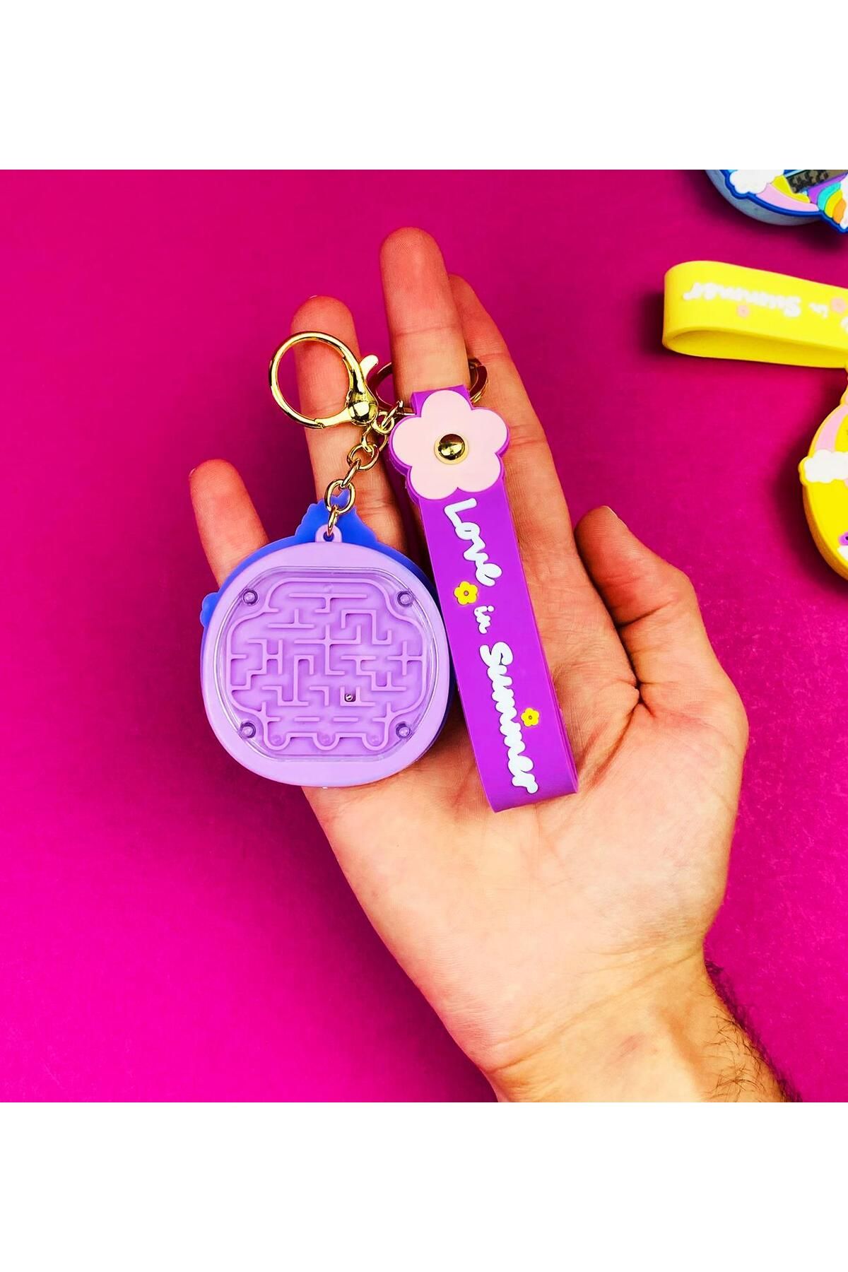Gift Moda-Unicorn Themed Colorful Calculator and Keychain Set 2