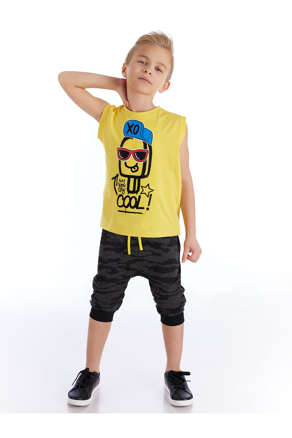 MSHB&G-Xo Cool Boy's T-shirt Capri Shorts Set 1