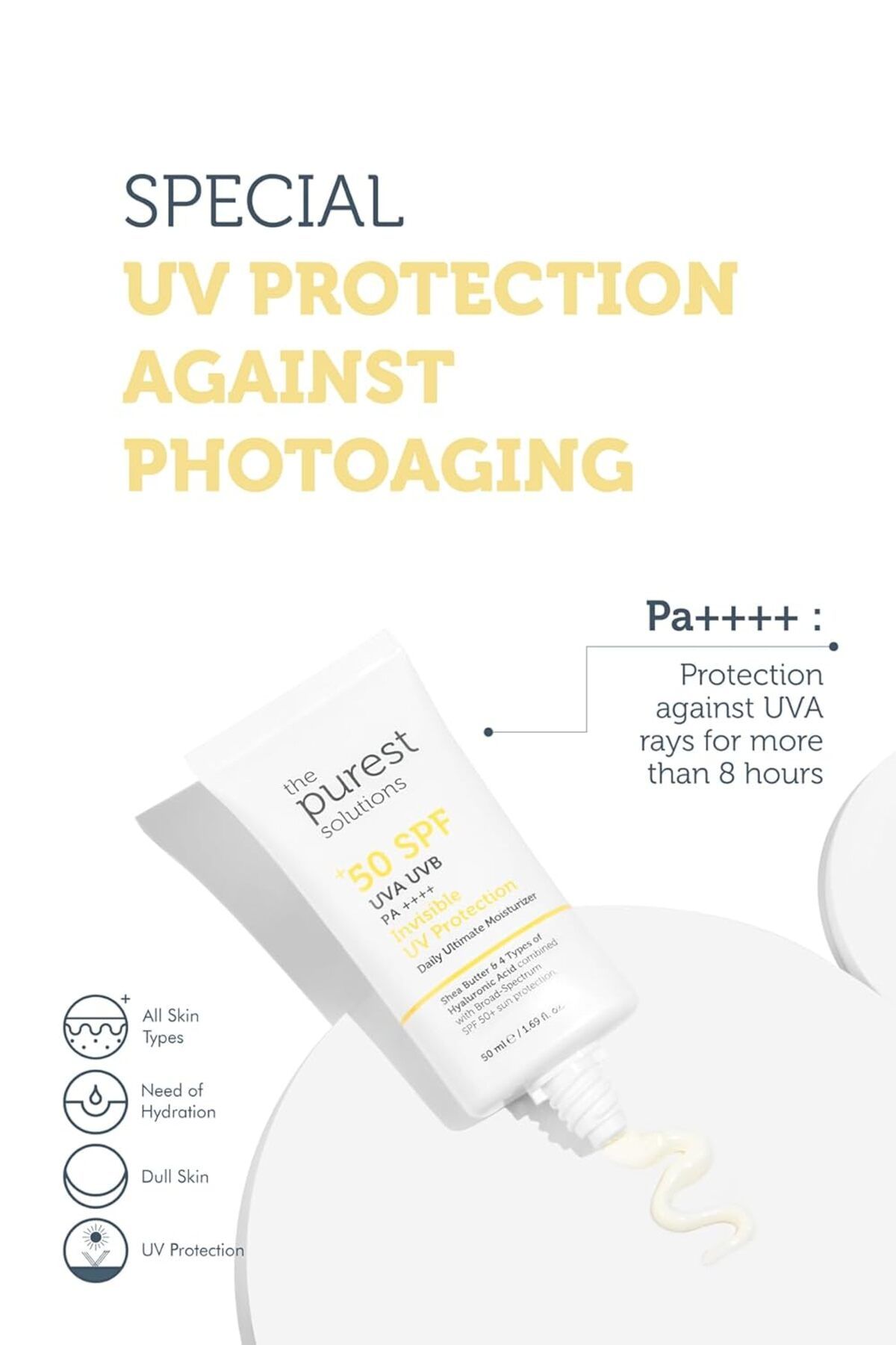 The Purest Solutions-50 ml Creme-Sonnenschutz - Hoher Schutz und feuchtigkeitsspendende Wirkung, LSF 50 3