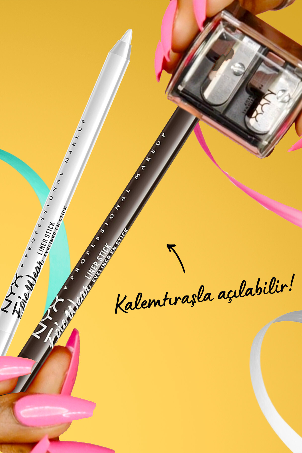 NYX Professional Makeup-Epic Wear Liner Sticks Eye Liner - Cosmic Yellow - Yellow 3