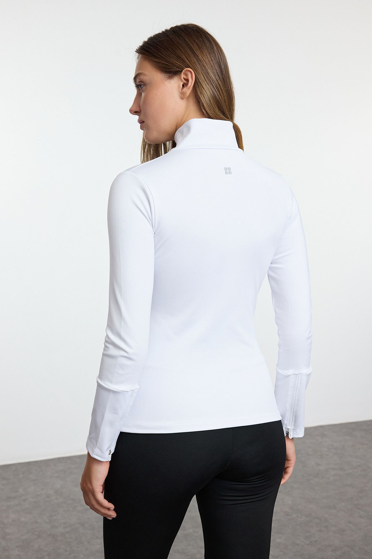 Trendyol Collection-Zimní bílá pletená sportovní mikina – extra teplá, na zip Thmaw25Sw00004 6