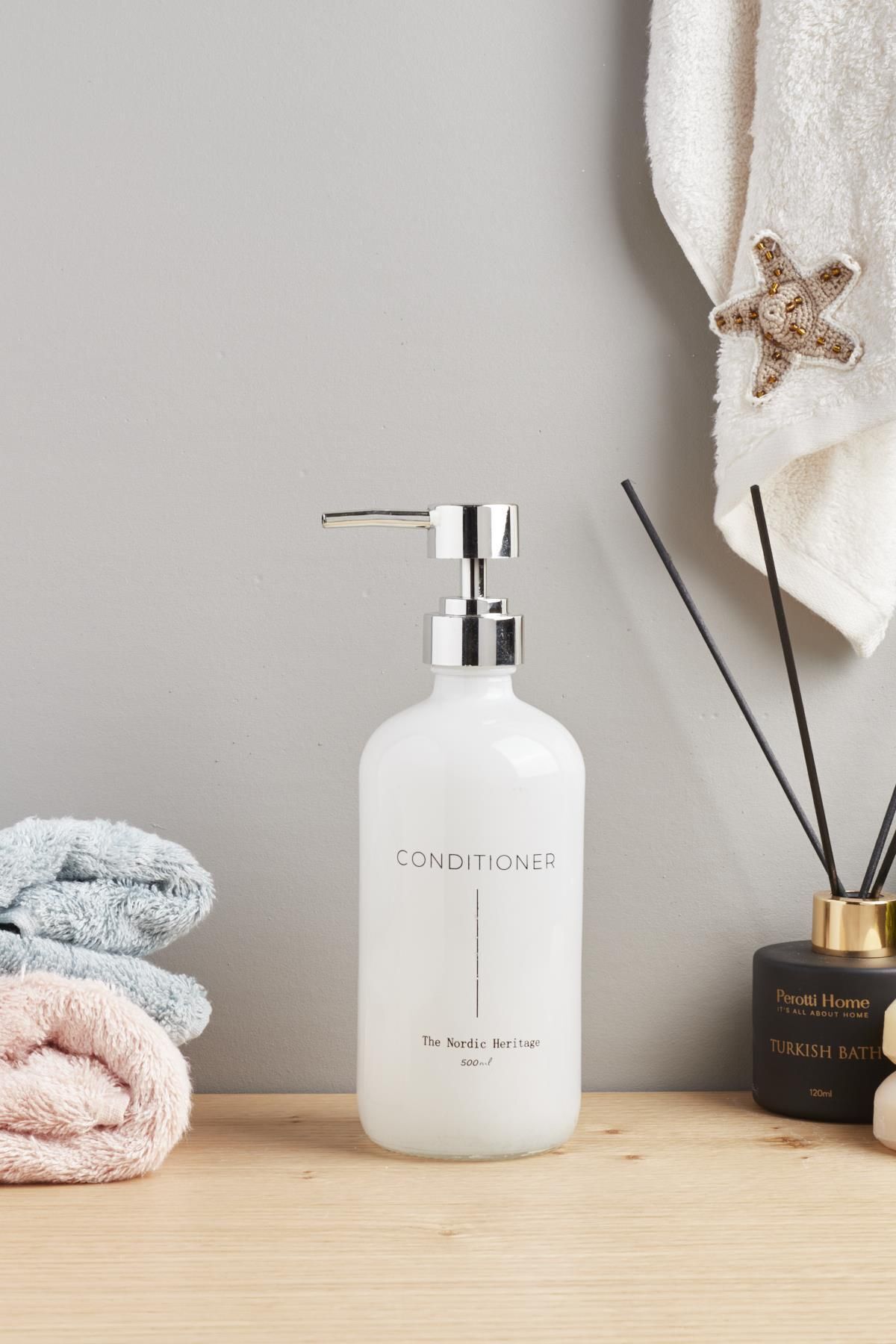 Shower 500ml Cam Sıvı Sabunluk