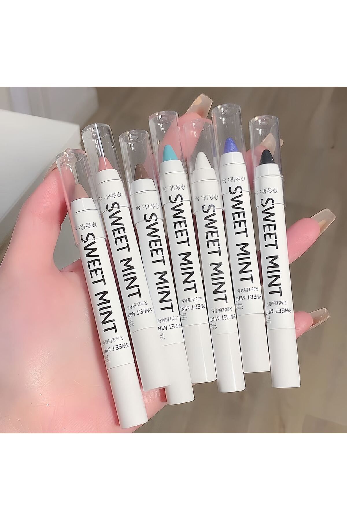 sweet mint-High Pigmented and Shimmering Korean Pattern Illuminating Pen - Champagne 07 6