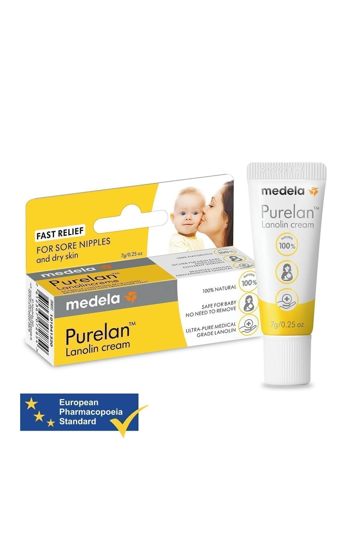 Medela Purelan 7 gram Lanolin Göğüs Ucu Kremi - Ağrıyan Göğüs Ucu Ve Kuru Ciltler Için Hızlı Rahatlık
