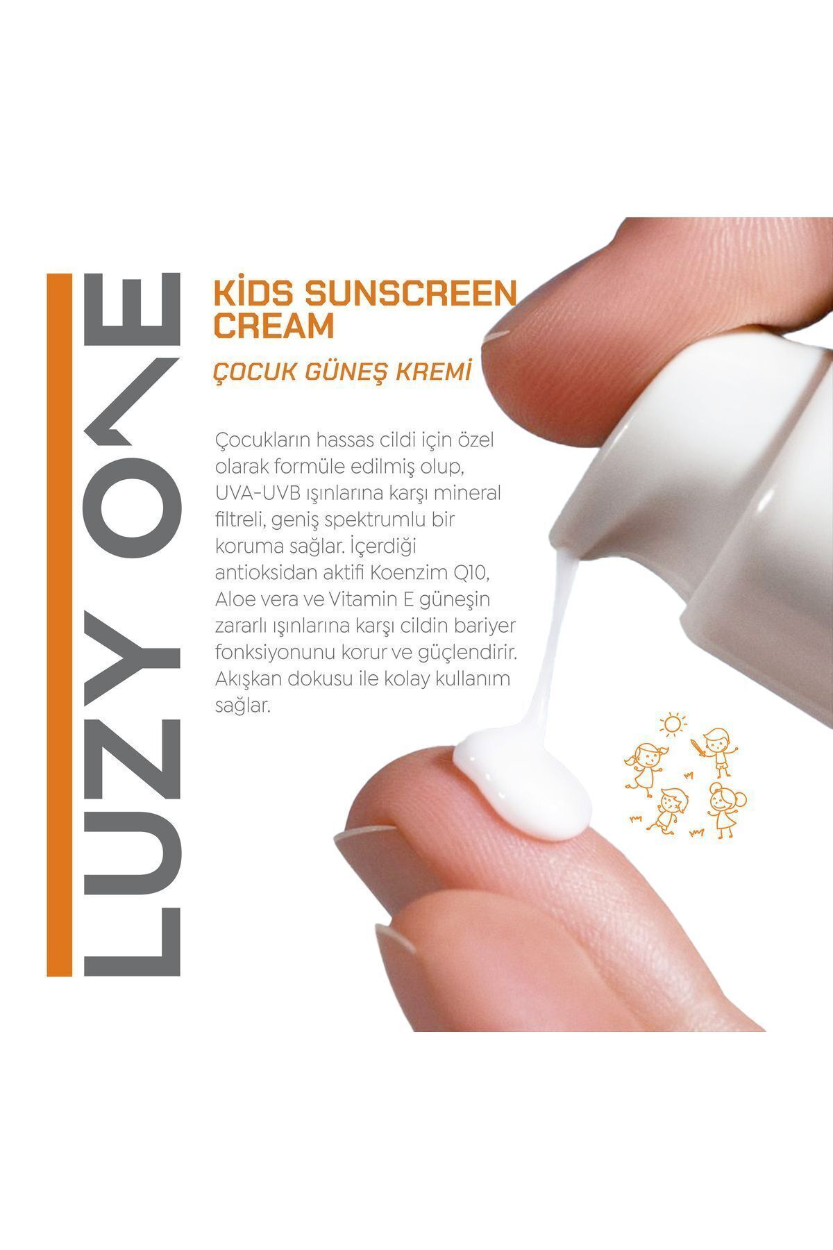 Luzy One Çocuklar Için Güneş Kremi – Spf 50 Ile Hassas Ciltleri Yüksek Koruma Ve Nemlendirme fotoğrafı 3 (önizleme)