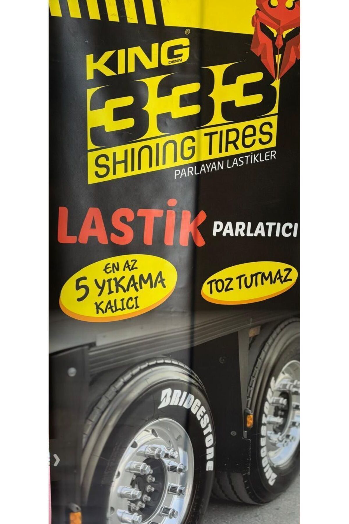 King 333 400 ml Lastik Parlatıcı 5 Yıkama Çıkmaz( 1 Adet )