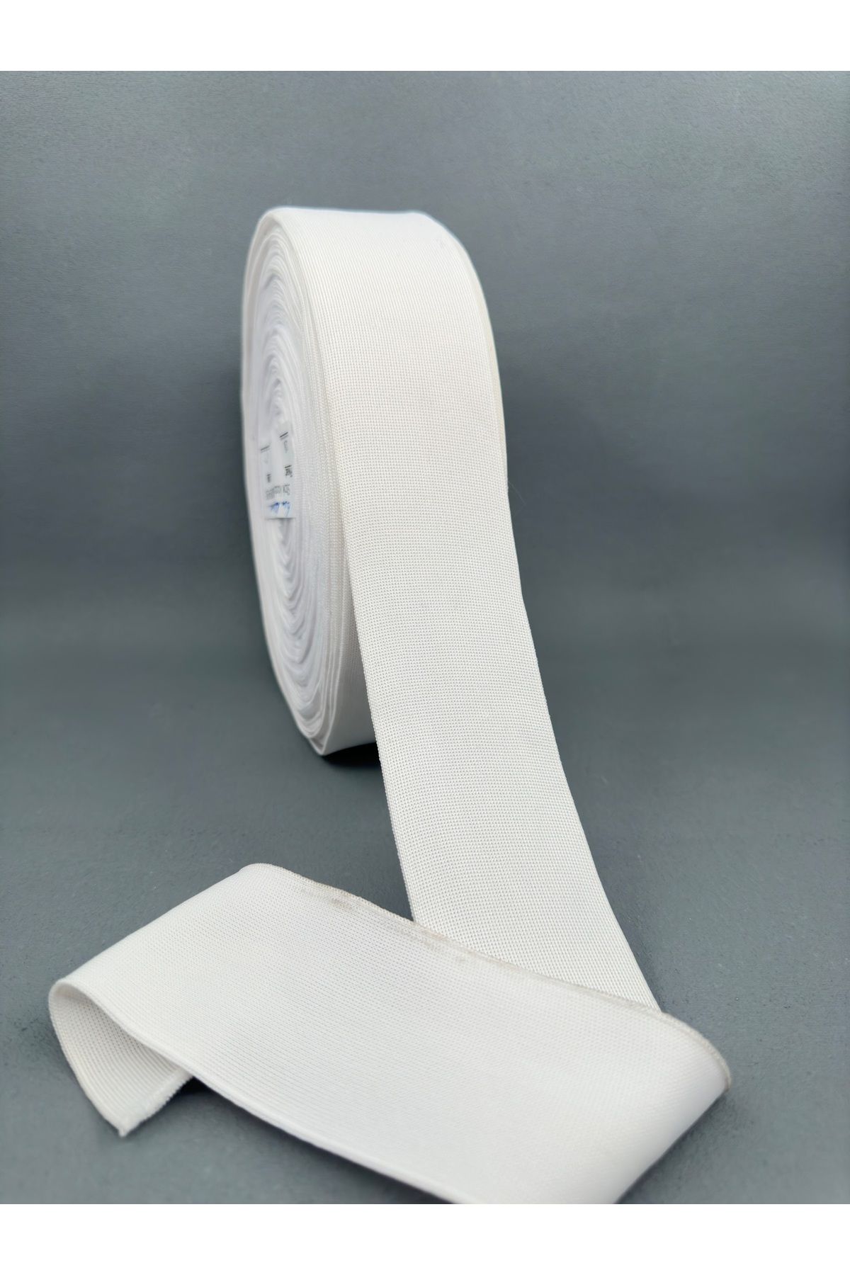 6 cm raschel strip-5 meters-white