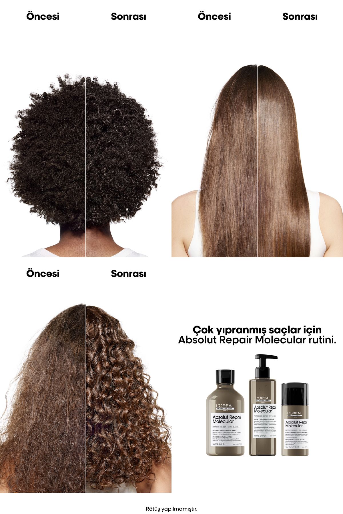 Serie Expert Absolut Repair Molecular Tüm Yıpranmış Saçlar Için Durulanmayan mask — TYC81MO4WN172614643162643 — تصویر 3 از 6