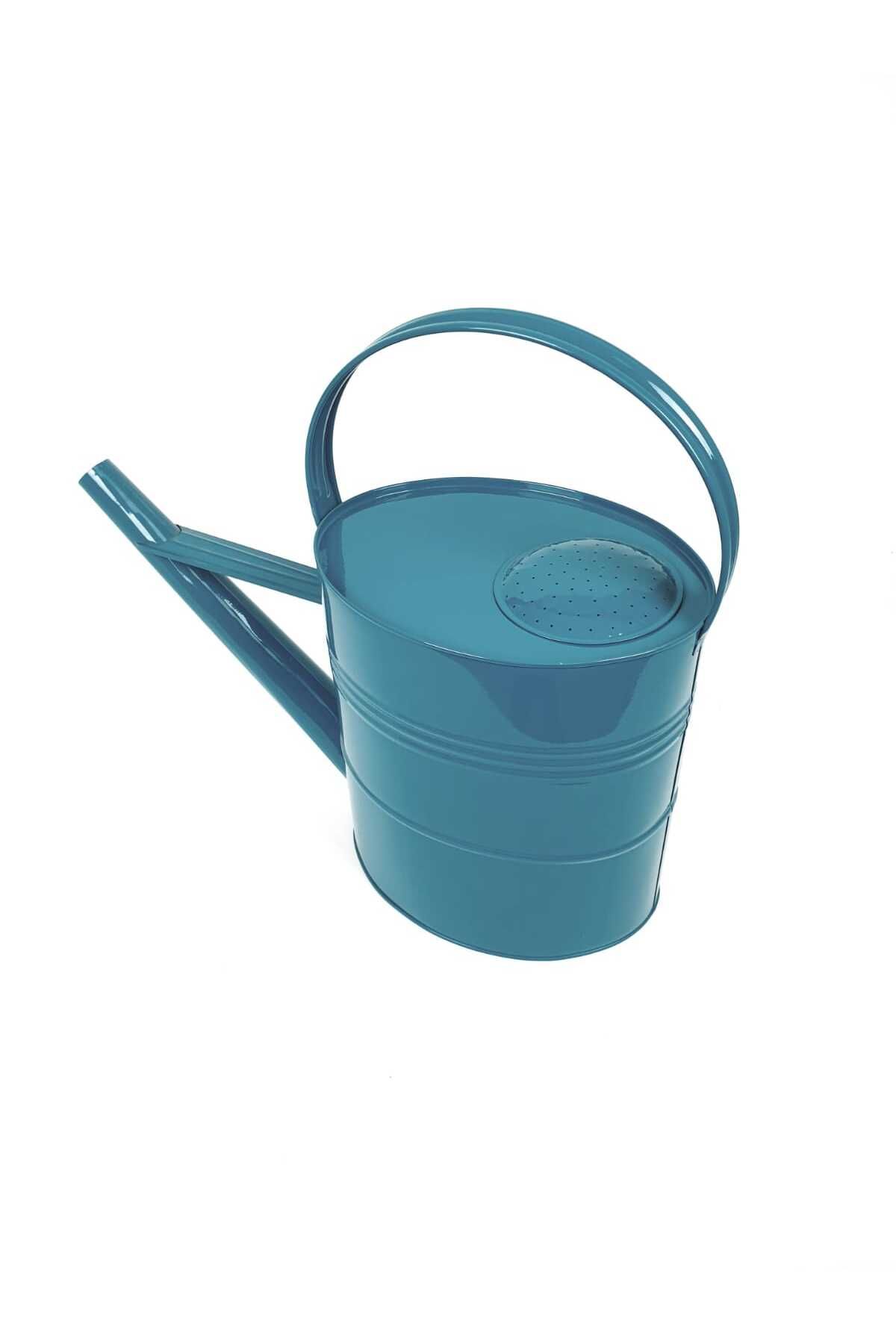 Çiçek Sulama Kabı Sulak Retro Vintage Metal 10 Litre Petrol Yeşili 6
