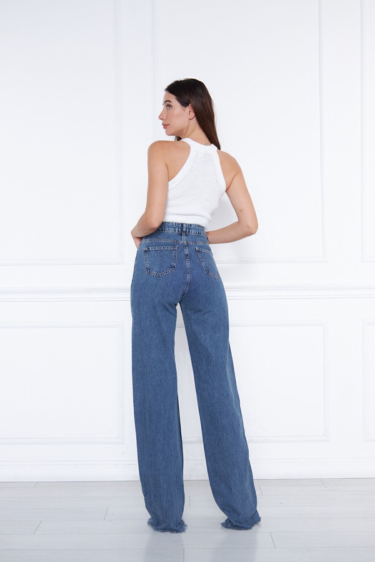 cracpot  Yeni Sezon Wide Leg Jeans - Görsel 4
