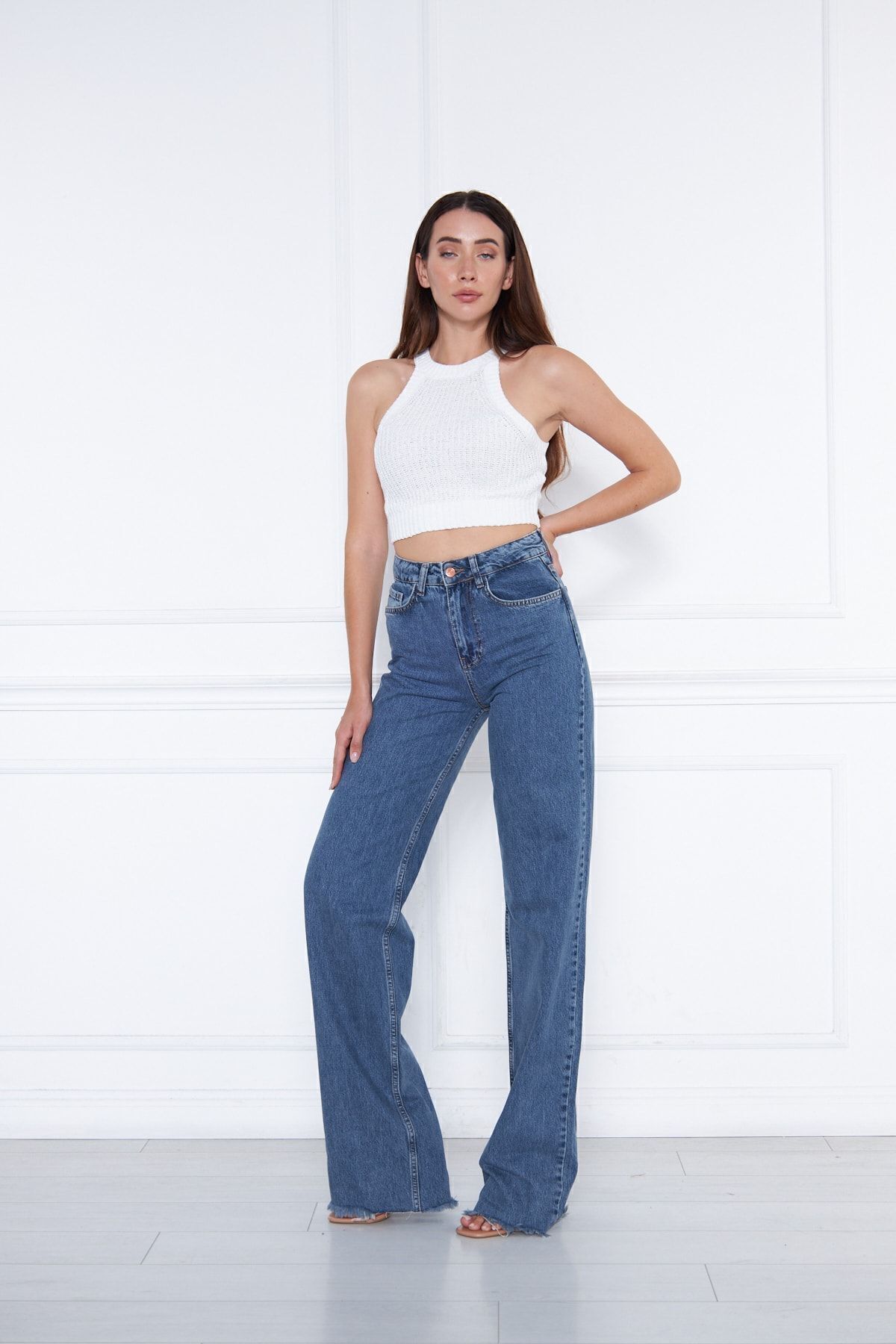 cracpot  Yeni Sezon Wide Leg Jeans - Görsel 3