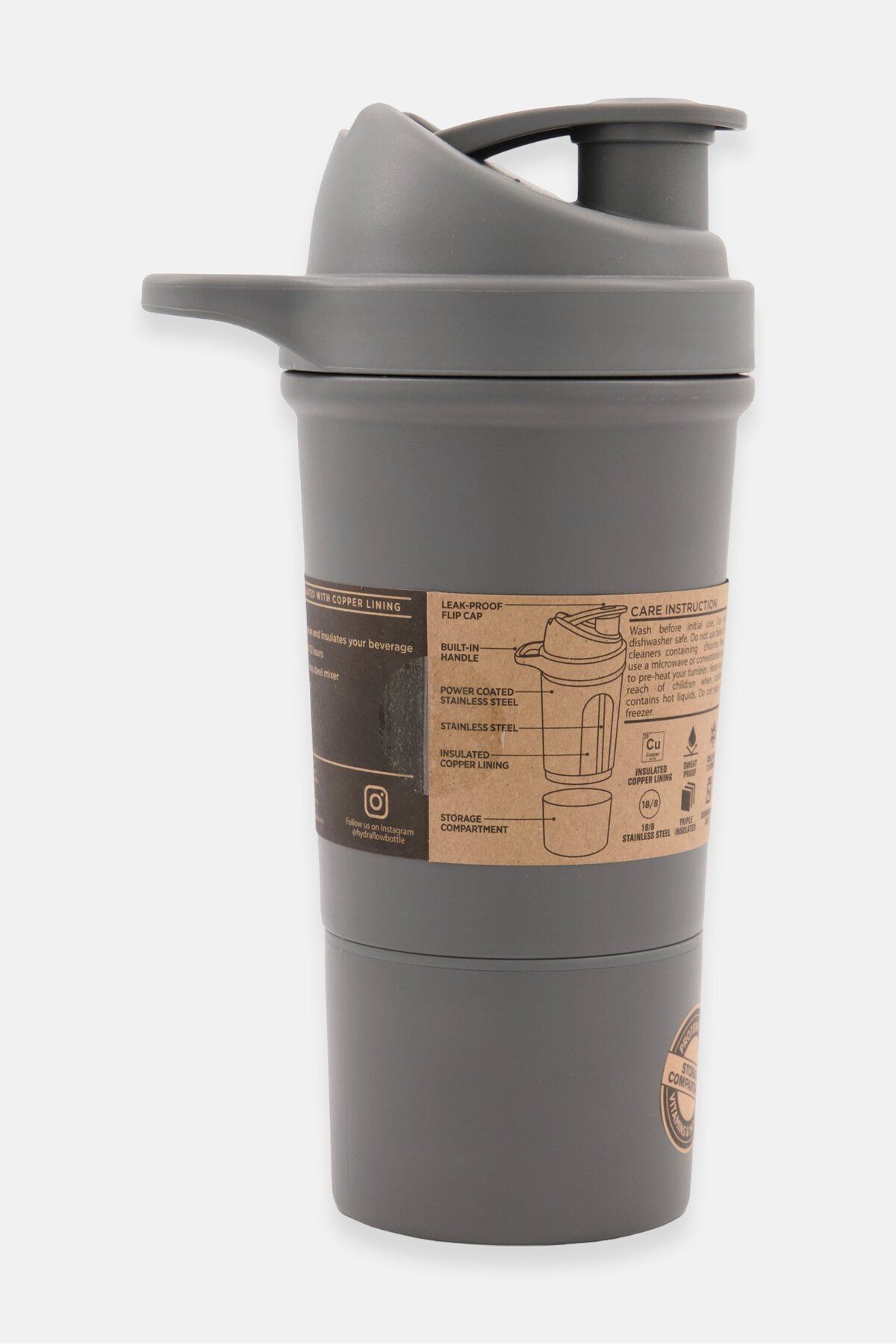 Hydraflow-Boost Tumbler 710ml, Grey 3