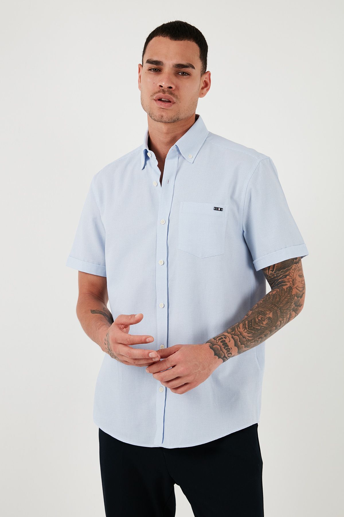 BASE. پیراهن مردانه تک جیبی با تناسب راحت پولو پنبه ای G081SZ0041593336 U.S. Polo Assn.