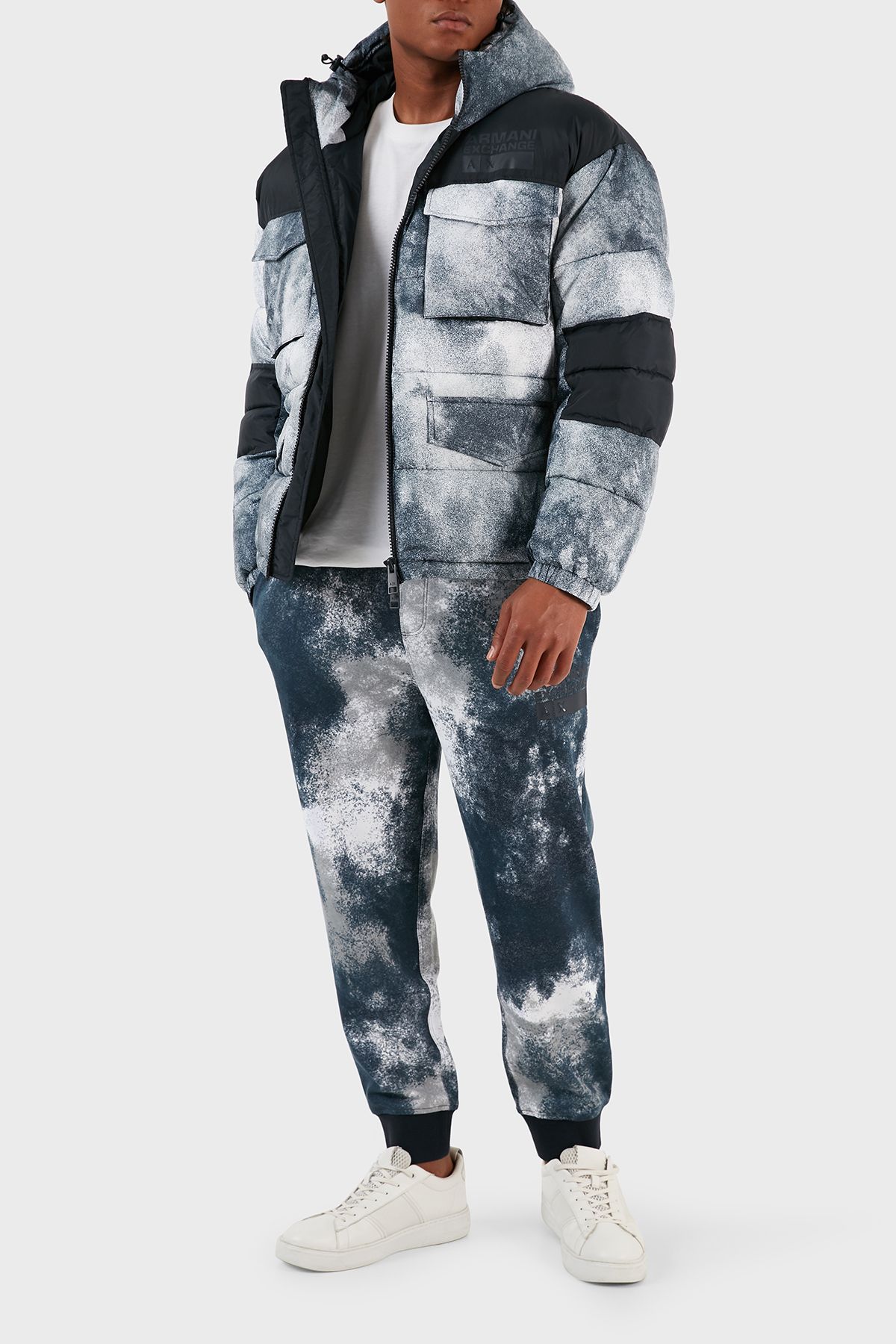 شلوار اسپرت جیبی طرح دار کمربند شلوار مردانه 6RZPJK ZJDGZ 21CE Armani Exchange