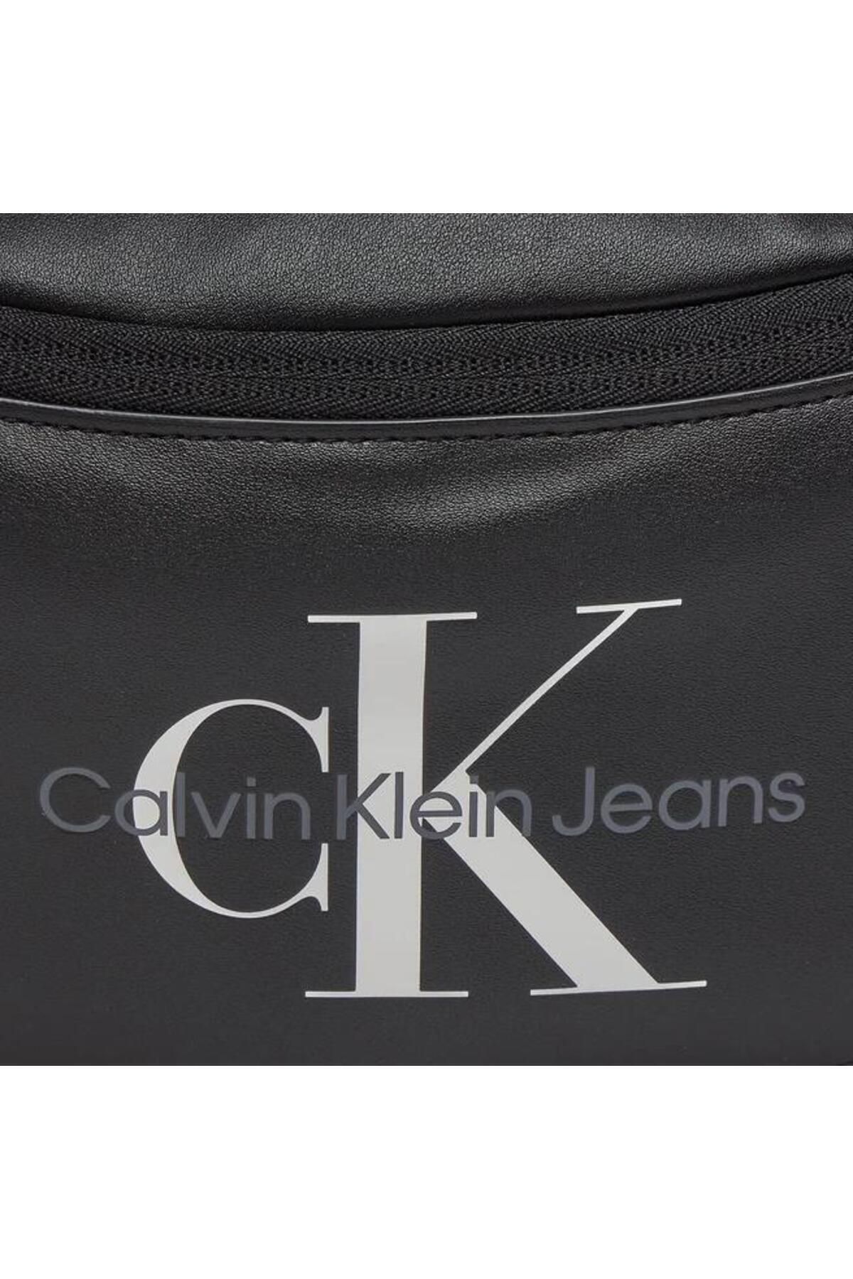 کیف کمری مشکی مردانه کمر نرم مونوگرام 38 اورجینال Calvin Klein