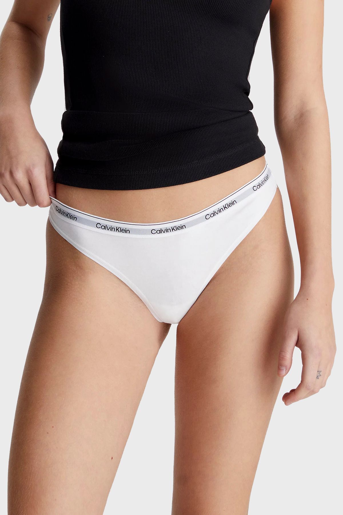 Calvin Klein Strec Pamuklu 3 Pack Tanga Kulot 000QD5209E100 KULOT 000QD5209E 100