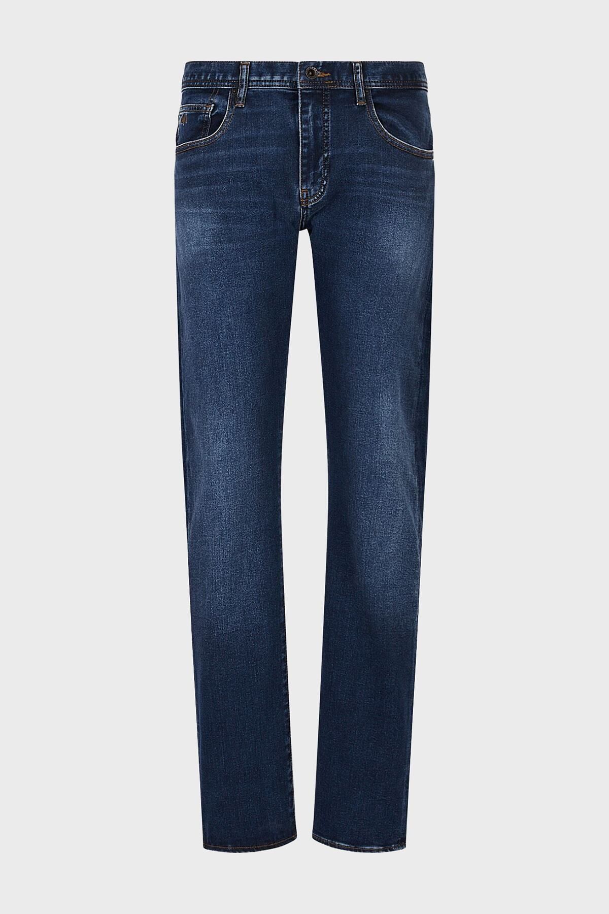 شلوار جین آبی مردانه کمر معمولی پنبه ای باریک J13 3rzj13 Z1xxz 1500 Armani Exchange