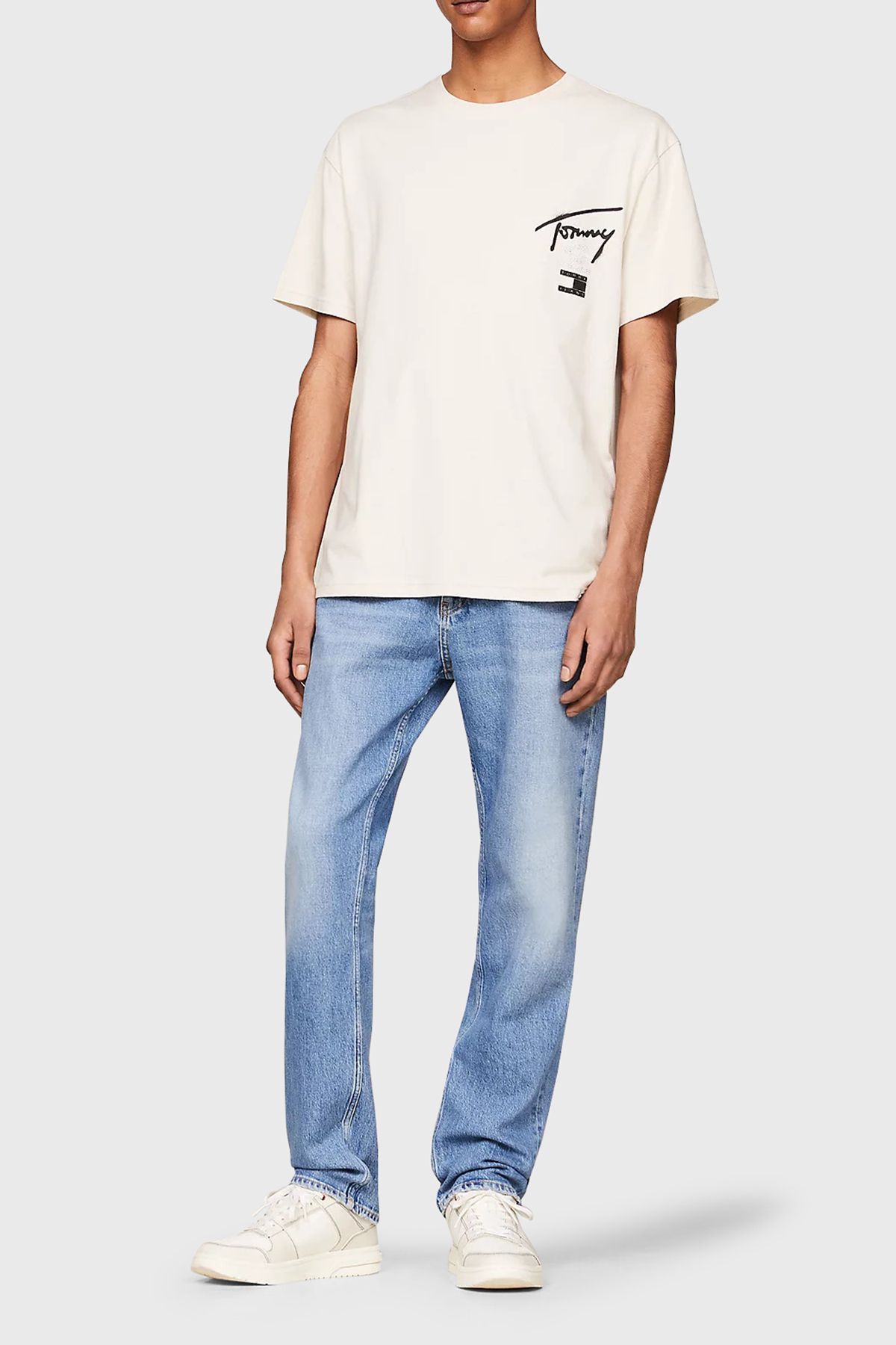 تی شرت نود مردانه دوچرخه پنبه ای Yaka T پیراهن DM0DM18529 ACG Tommy Jeans