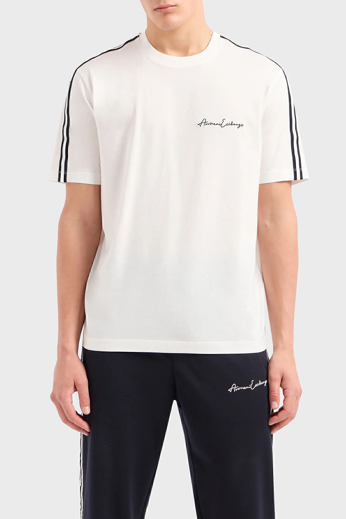 پیراهن تی شرت مردانه یقه یقه معمولی نخی 8NZTSG ZJ9AZ 1116 Armani Exchange
