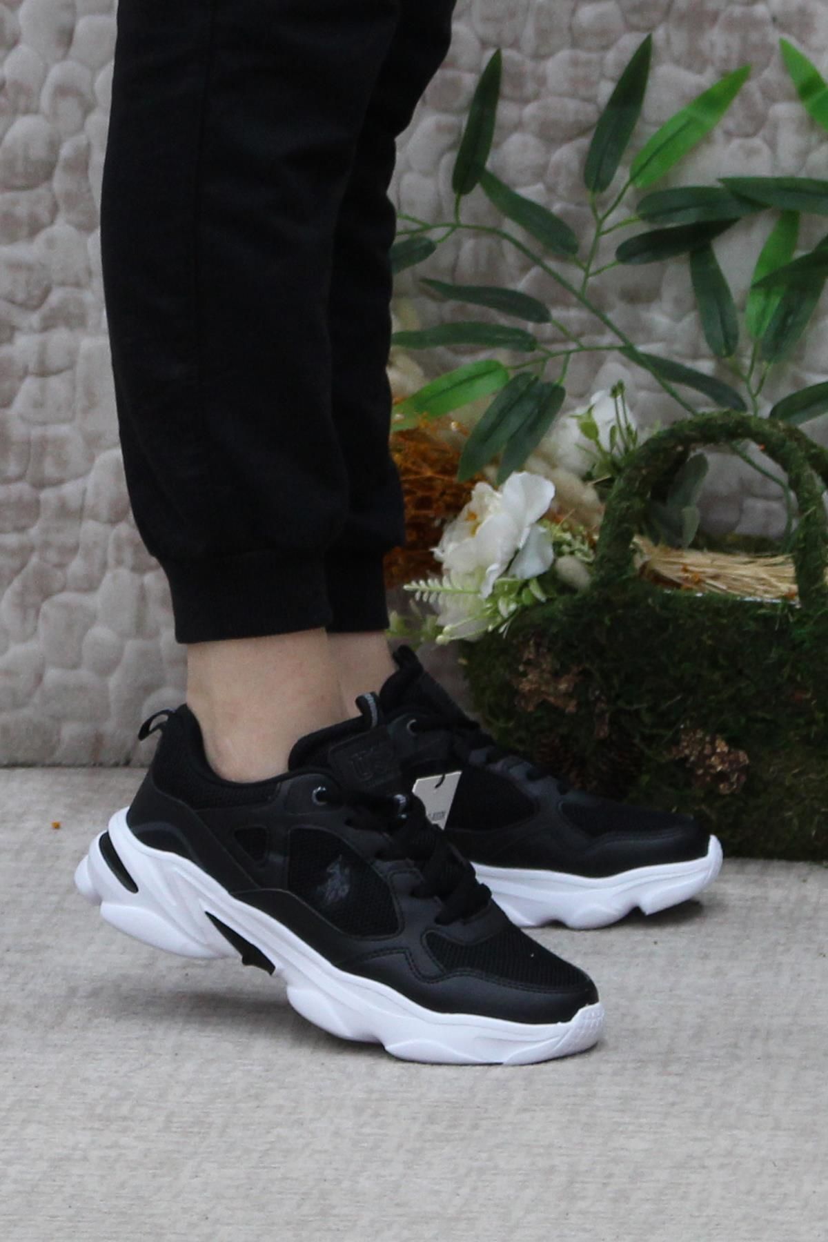 BASE. پولو اسن. BoB Black White Comfortable Original Product Sneaker کفش ورزشی زنانه U.S. Polo Assn.