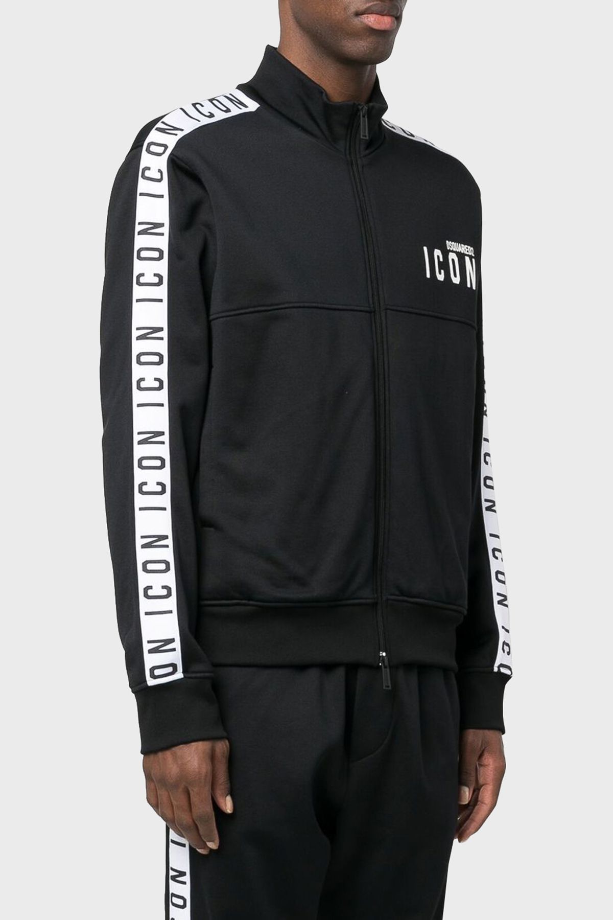 SWEAT SWEAT S79HG0013 S25497 900 مردانه یقه ایستاده با تناسب معمولی نخی DSquared2