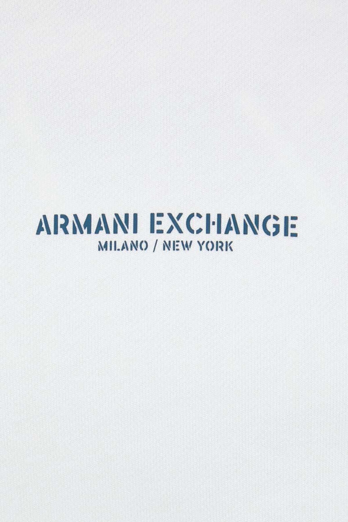 سویشرت سفید مردانه دوچرخه سواری پشتی پنبه ای مناسب عرق 6rzmlg zj4xz 91ae Armani Exchange
