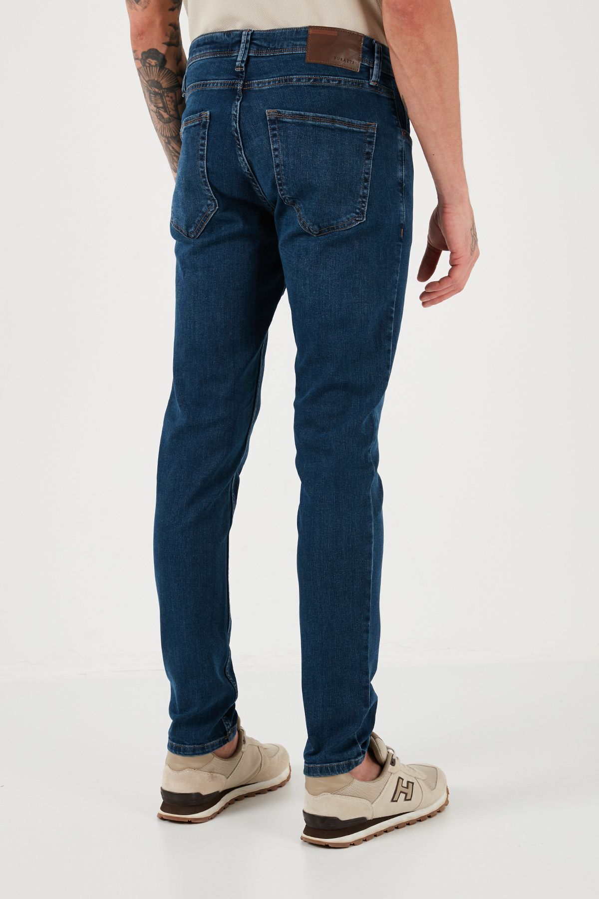 Buratti-High Waist Slim Fit Men's Jeans - Cotton Jeans 3300J107Tokyo 2