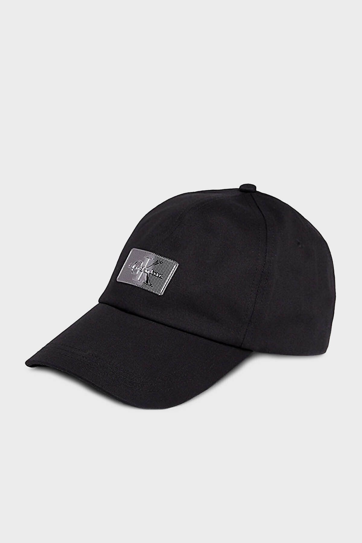 کلاه مشکی مردانه پنبه ای با log k50k511463beh K50K511463 BEAD Calvin Klein
