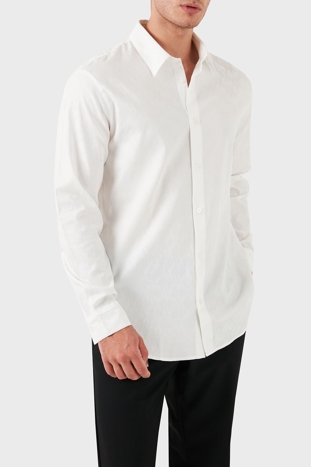 Armani Exchange-Мъжка памучна риза с нормална кройка - 6DZCL1 ZN5XZ 1116 5