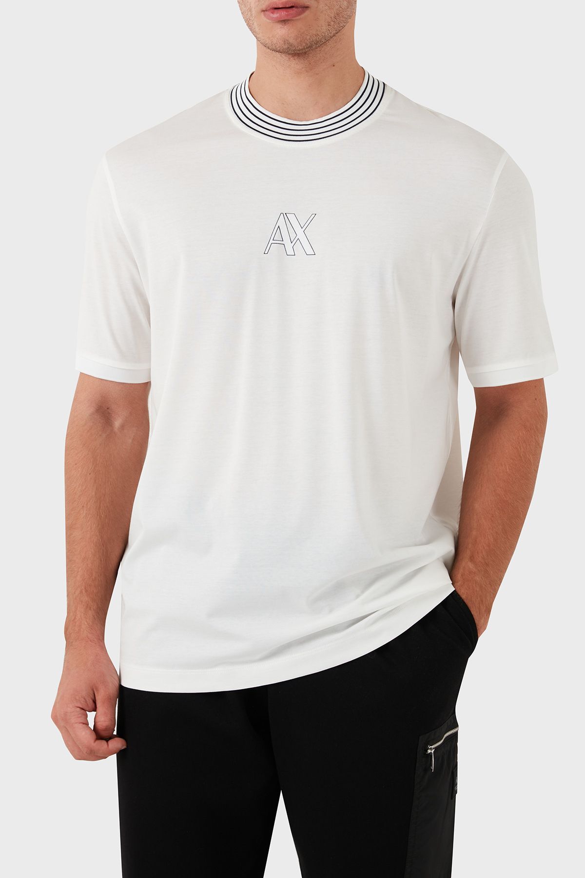 تی شرت یقه نخی تی شرت مردانه 6DZTJC ZJ9AZ 1116 Armani Exchange
