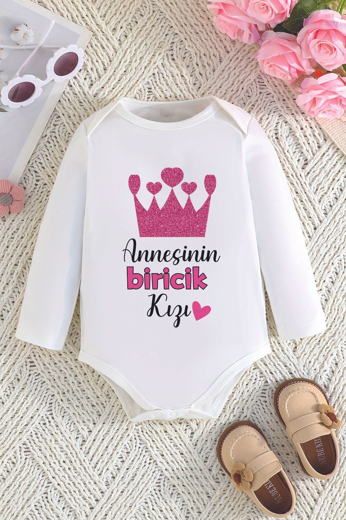 ADABEBEK-Unique Printed Cotton Bodysuit for Baby Girl - 22631 1