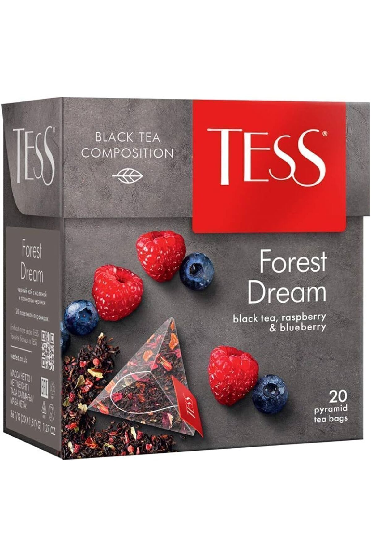 Tess-Black Tea Bag with Forest Fruits - Raspberry and Blueberry 2