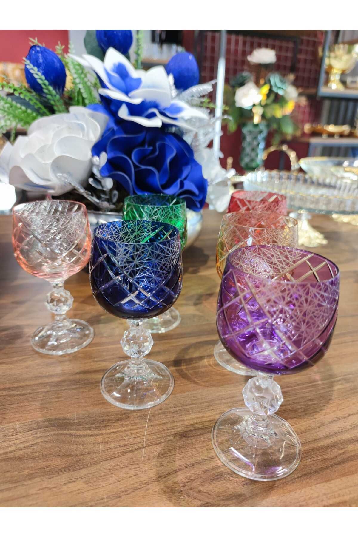 PANDORANINKUTUSU BOHEMİA CRİSTAL YILDIZ DESEN KAHVE YANI SU BARDAĞI 150 CC - 2