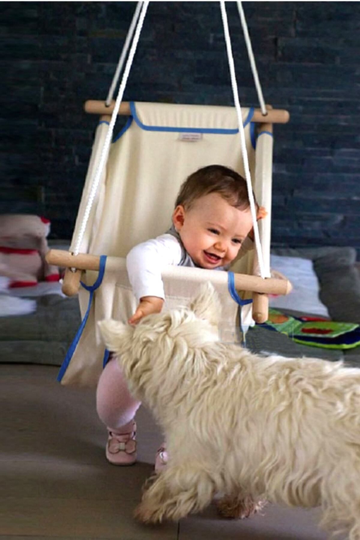 Bundera Savana Bebek Hoppala Mavi Bebek Hamak Beşik Yürüteç Tavana Asılan Yaylı Zıpzıp Çocuk Salıncak fotoğrafı 4 (önizleme)