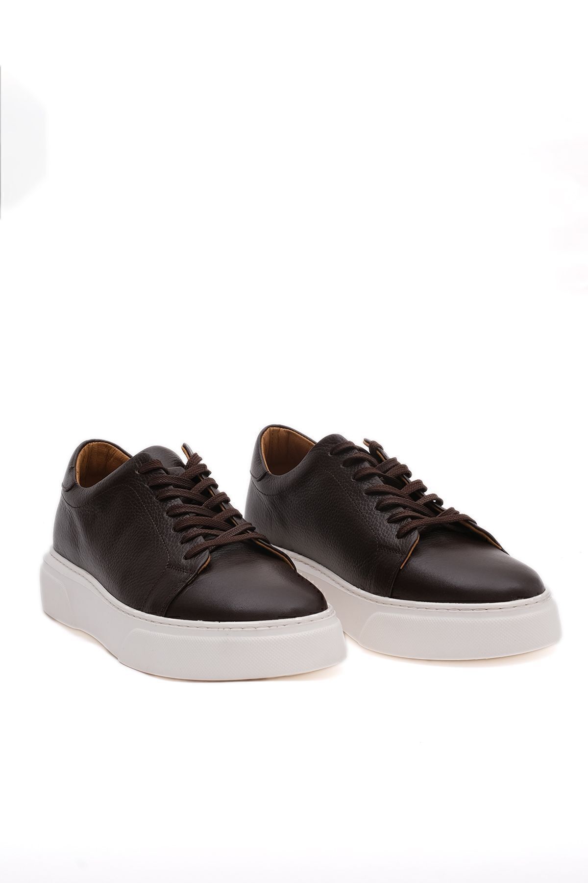 Morven-Pantofi sport maro sezonieri casual din piele pentru bărbați 3