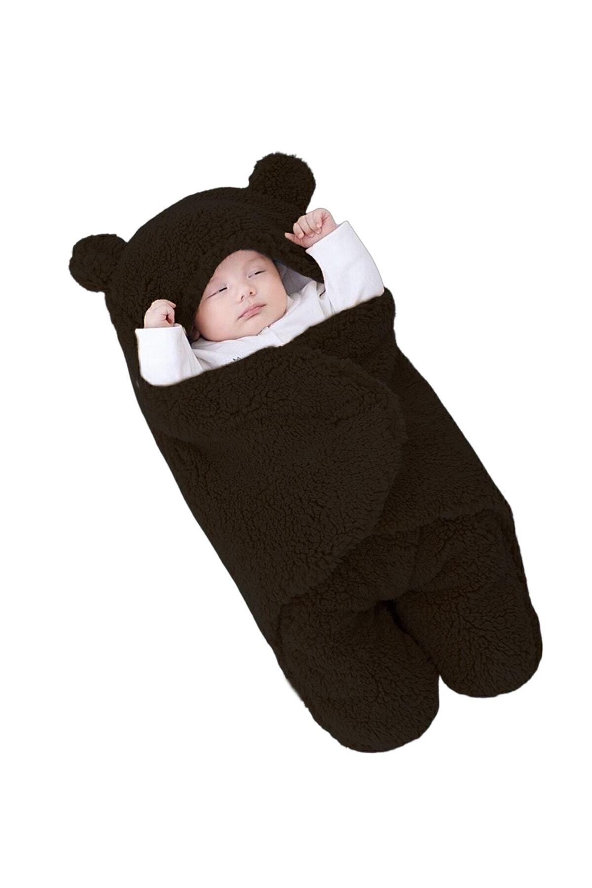 0-6 Months Wellsoft Sleeping Bag Newborn Hooded Wrap Blanket Plush Baby Outer Swaddle