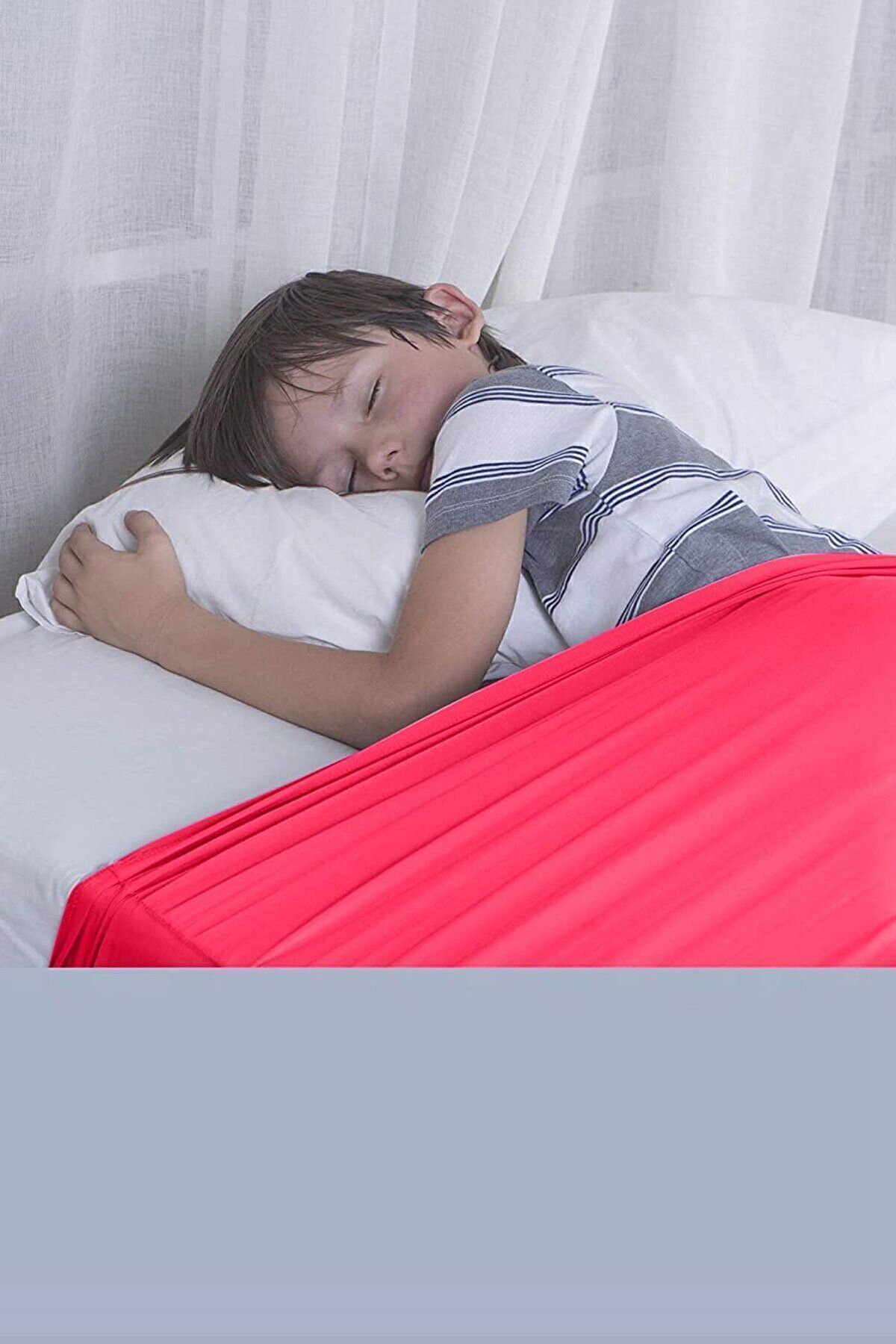 Bundera-Sensory Lycra Red Single Sheet Elastic Duvet Cover Bedspread 6