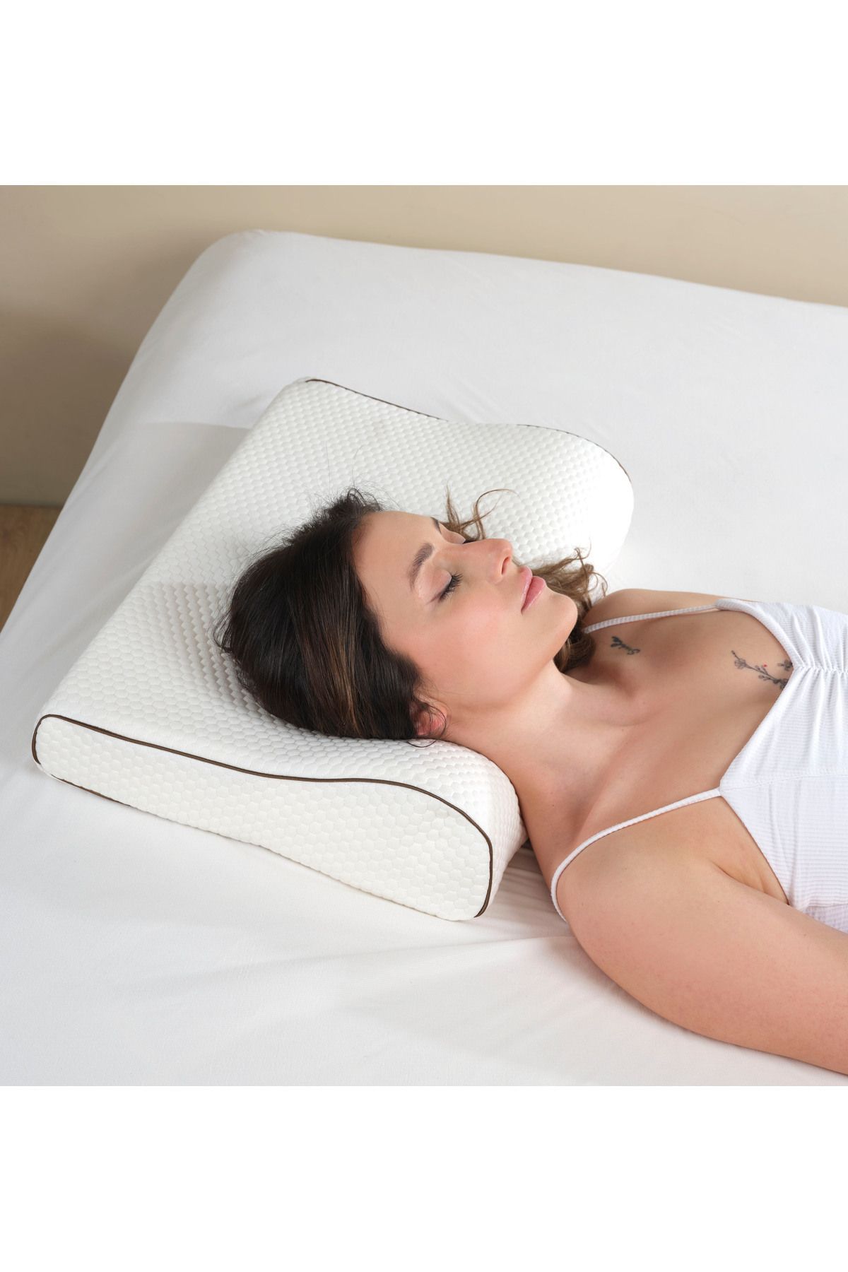Formeya-Orthopädisches Visco Kissen Luxus Orthopädisches Kissen mit Nackenstütze 55x35 cm 3