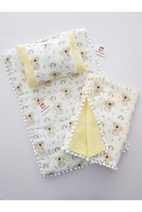 ib ilkimbebe Battaniyeli Bebek Alt Açma Seti, Minderi , Müslin, Bebek Yastığı...