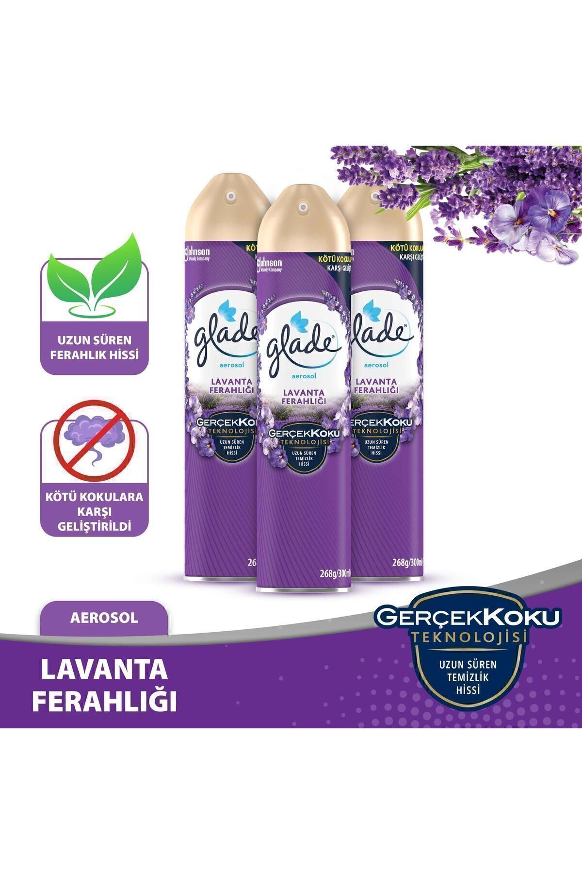Glade Aerosol Oda Kokusu Lavanta 3 'lü Set