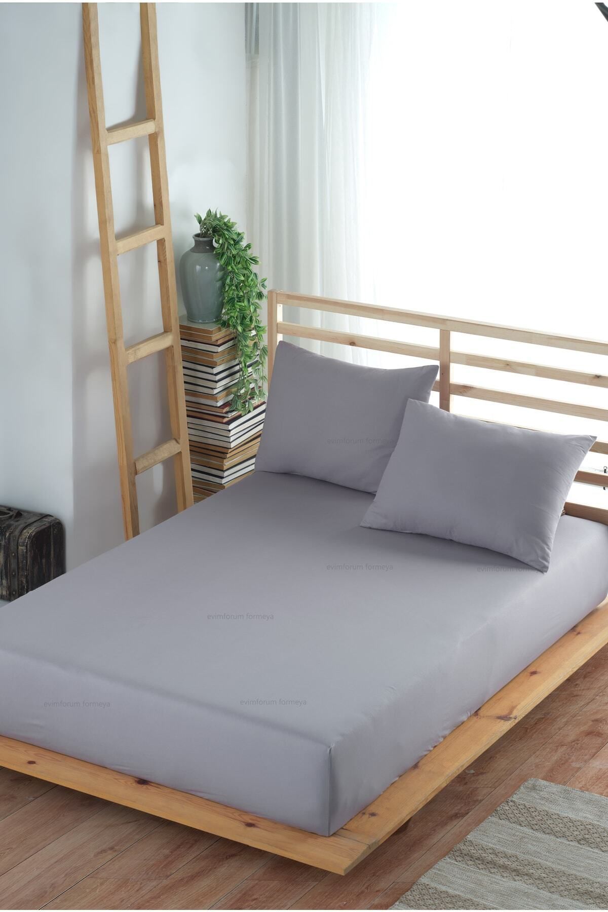 Formeya-Adelya Grey Spannbettlaken-Set (MIT KISSENBEZUG) für Einzel- oder Doppelbett 2