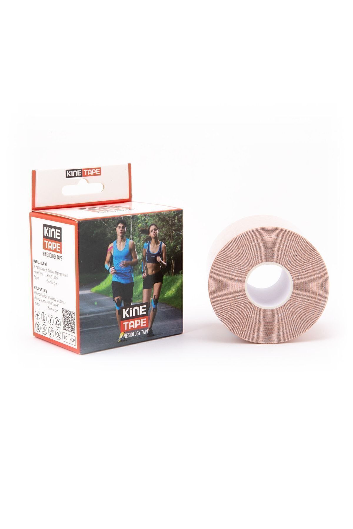 KİNE TAPE Ağrı Bandı - Kinesio Bant- Sporcu Bandı Ten Rengi - Ağrı Bandı 5cm X 5 M