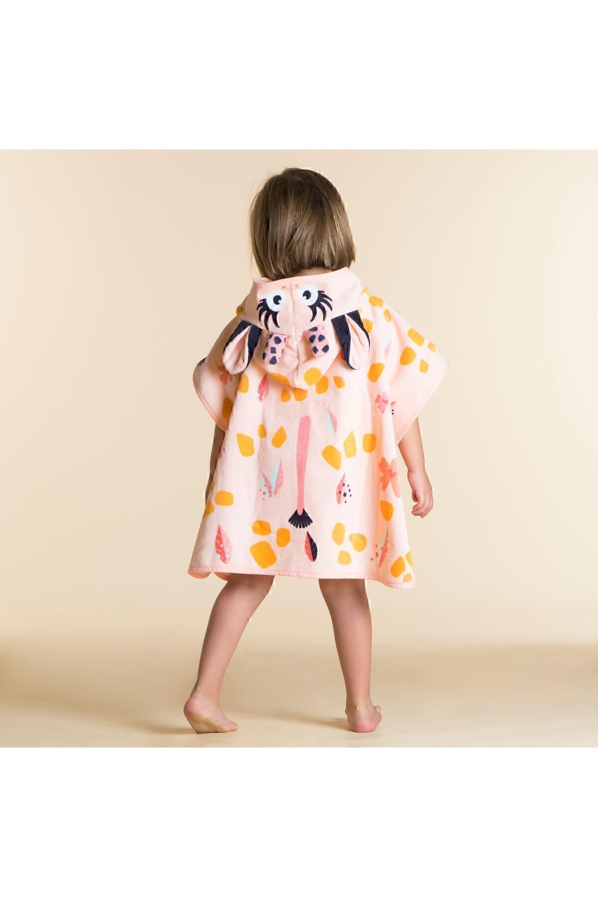 Decathlon NABAIJI Beyaz Pembe Zürafa Desenli Pamuklu Bebek Pançosu fotoğrafı 4 (önizleme)